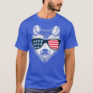 Independence day 4 juli Amerikanska Flagga Fo Varg T Shirt