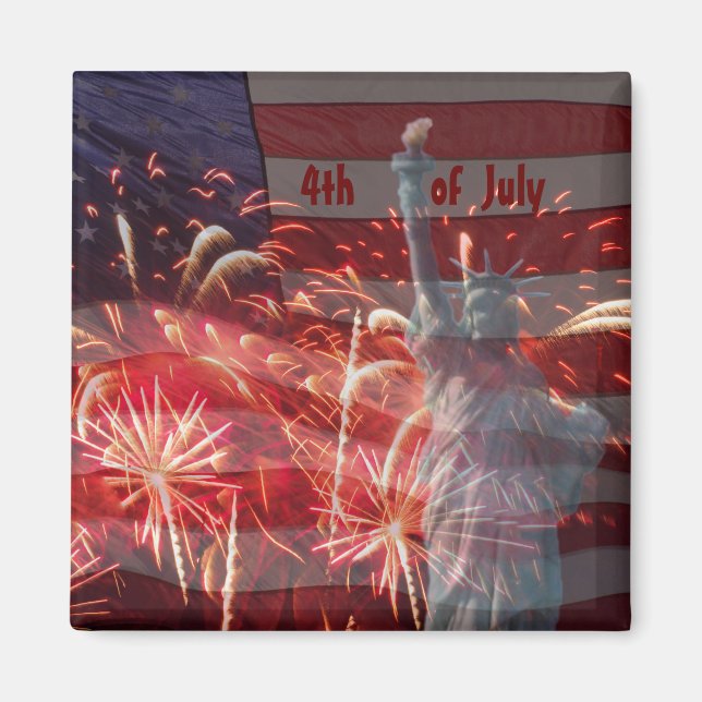 Independence day 4 juli-Fireworks Magnet (Framsidan)