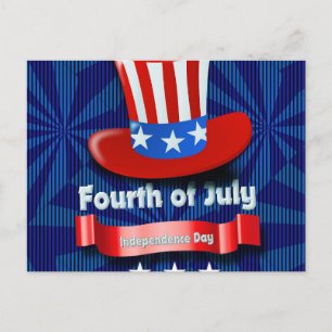 Independence day/4 juli helg vykort