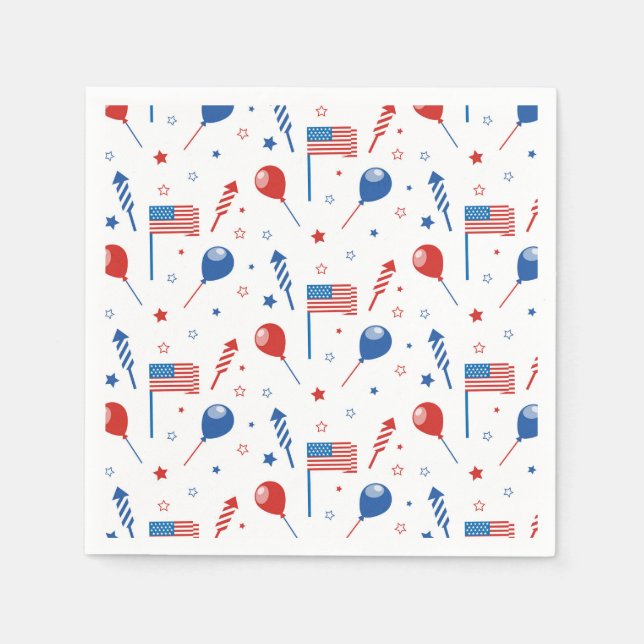 Independence day 4 juli pappersservett (Framsidan)