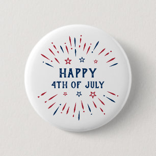 Independence day 4 juli: Patriotisk amerikan Knapp