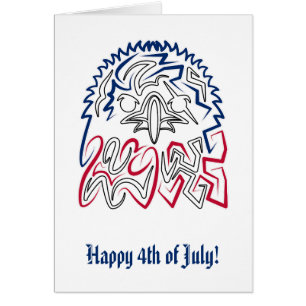 Independence day American Eagle Hälsningskort