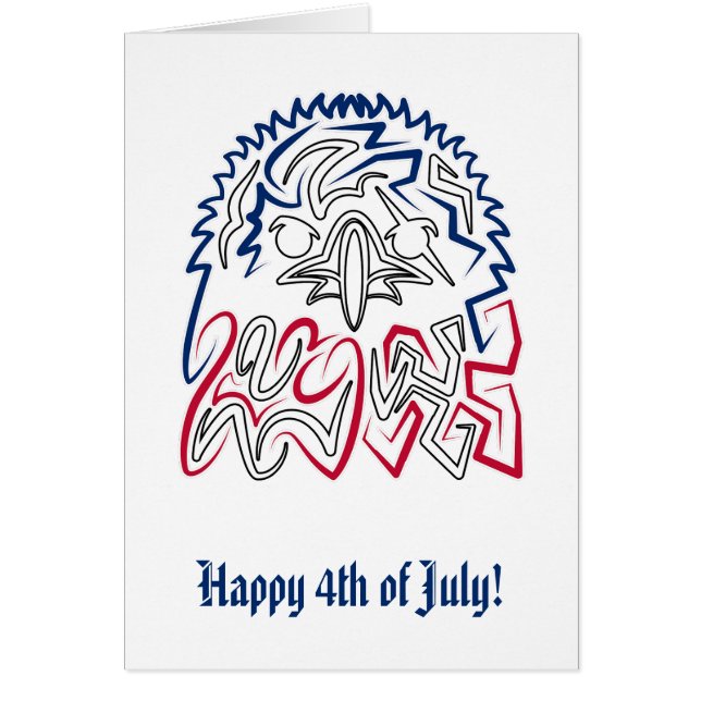 Independence day American Eagle Hälsningskort (Framsidan)