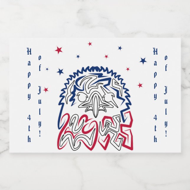 Independence day American Eagle Spritflaskor Etikett (Enkel etikett)