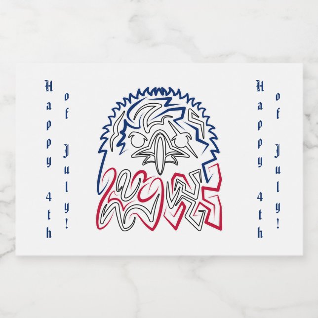 Independence day American Eagle Spritflaskor Etikett (Enkel etikett)