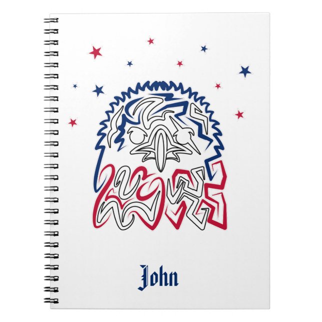 Independence day American Eagle Stars Anteckningsbok (Framsidan)