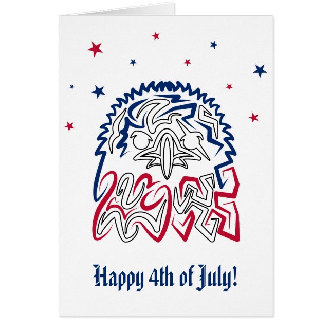Independence day American Eagle Stars Hälsningskort (Framsidan)