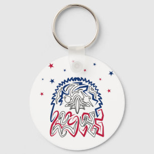 Independence day American Eagle Stars Nyckelring