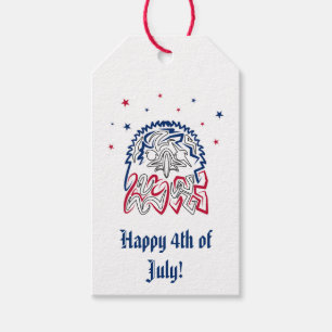 Independence day American Eagle Stars Presentetikett