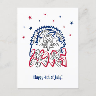 Independence day American Eagle Stars Vykort