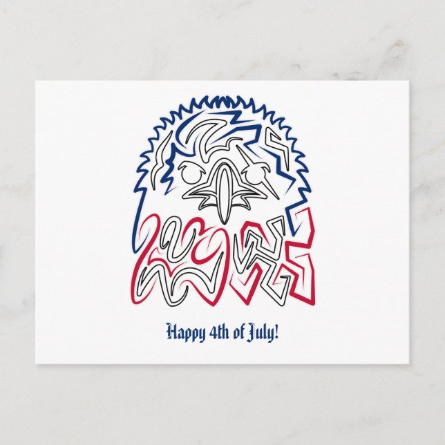 Independence day American Eagle Vykort (Framsida)