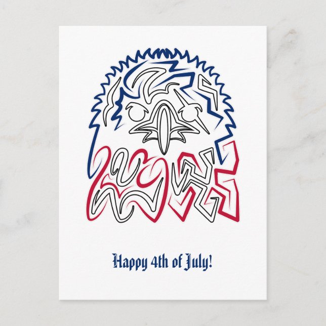 Independence day American Eagle Vykort (Framsida)