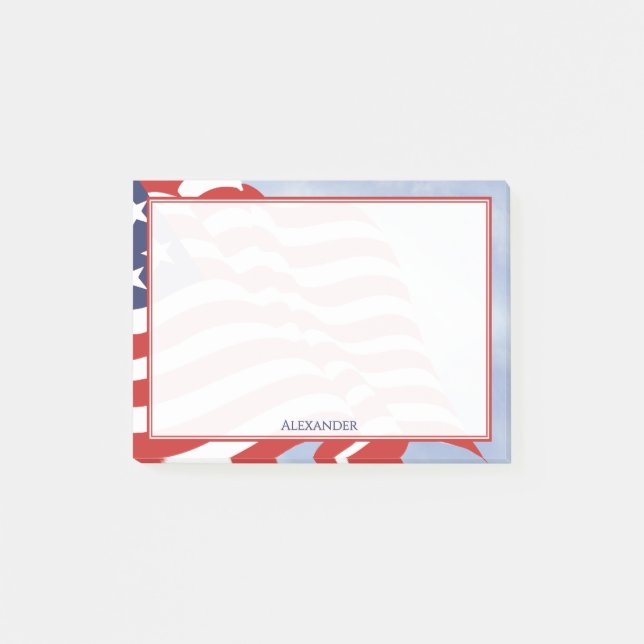 Independence day American Flagga Illustration Post-it Block (Framsida)