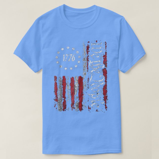 Independence day American Flagga Patriotic 1776 We T Shirt (Design framsida)