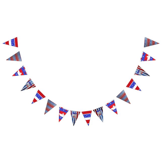 Independence day banderoll lycklig 4 juli vimplar (Alla)