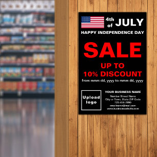 Independence day Business Sale Black Poster