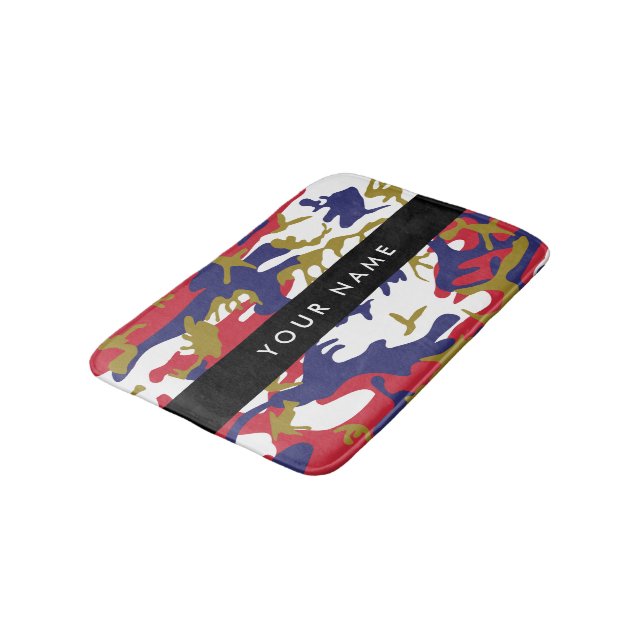 Independence day Camouflage Ditt namn anpassar dit Badrumsmatta (Vinklad)