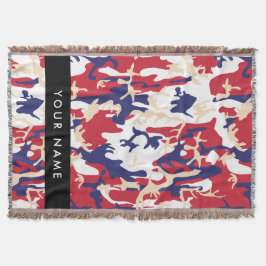 Independence day Camouflage Ditt namn anpassar dit Filt