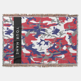 Independence day Camouflage Ditt namn anpassar dit Filt