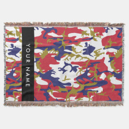 Independence day Camouflage Ditt namn anpassar dit Filt