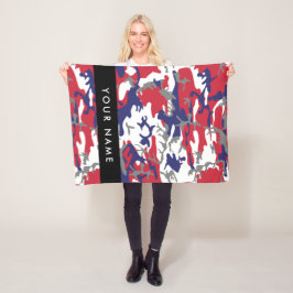 Independence day Camouflage Ditt namn anpassar dit Fleecefilt