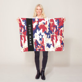 Independence day Camouflage Ditt namn anpassar dit Fleecefilt