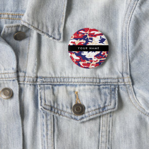 Independence day Camouflage Ditt namn anpassar dit Knapp