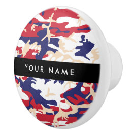 Independence day Camouflage Ditt namn anpassar dit Knopp