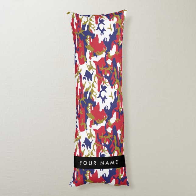 Independence day Camouflage Ditt namn anpassar dit Kroppskudde (Baksidan (Vertikal))