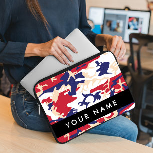 Independence day Camouflage Ditt namn anpassar dit Laptop Fodral