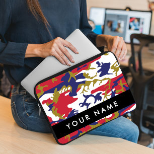 Independence day Camouflage Ditt namn anpassar dit Laptop Fodral