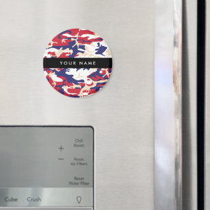 Independence day Camouflage Ditt namn anpassar dit Magnet