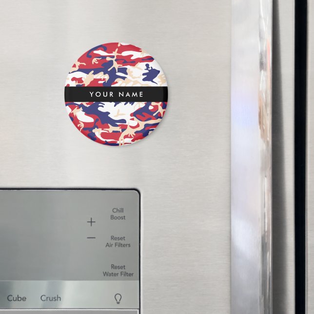 Independence day Camouflage Ditt namn anpassar dit Magnet (In Situ (Fridge))