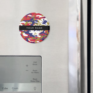 Independence day Camouflage Ditt namn anpassar dit Magnet