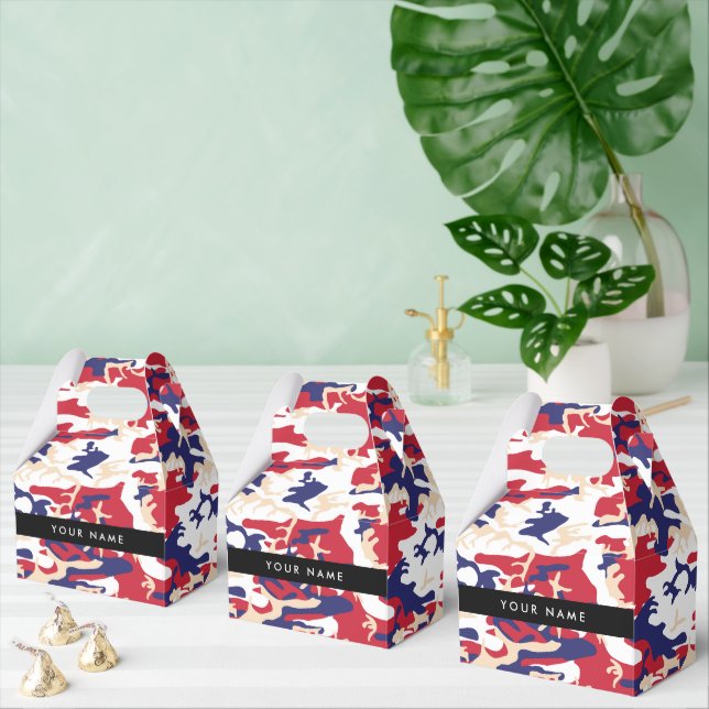 Independence day Camouflage Ditt namn anpassar dit Presentaskar (Multipel)