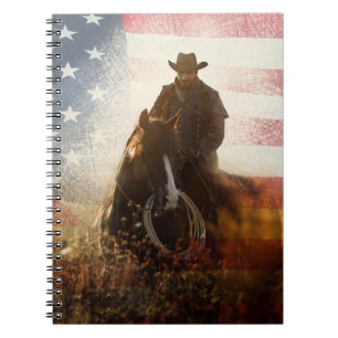 Independence day cowboybild. anteckningsbok