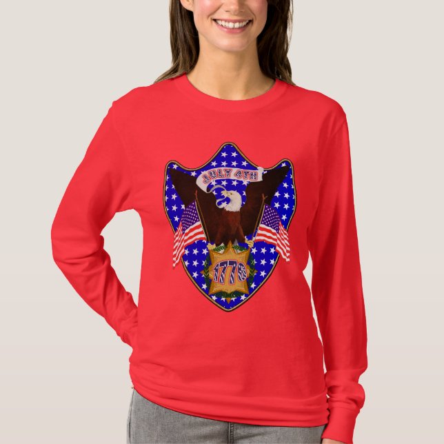 Independence day Eagle T Shirt (Framsida)