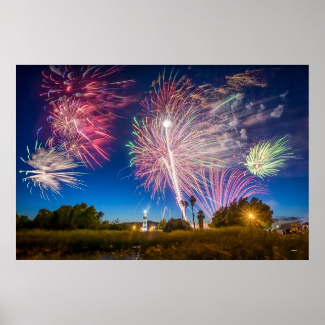 Independence day Fireworks - Suisun City, CA Poster (Framsidan)