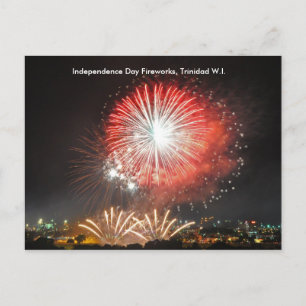 Independence day Fireworks, Trinidad Vykort