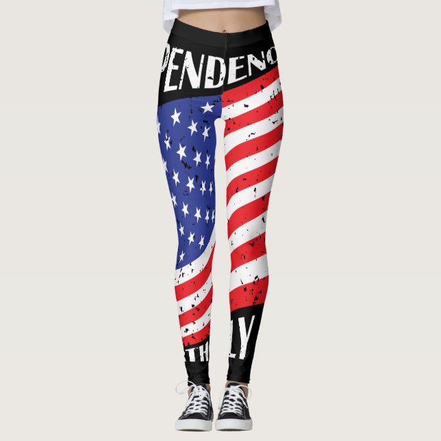 Independence day & fjärde Juli 2017 Leggings (Framsida)