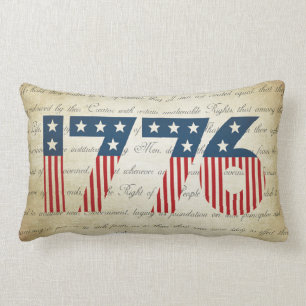 Independence day för stars och stripes 1776 lumbarkudde