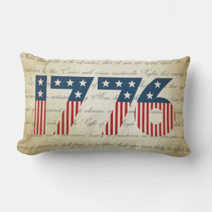 Independence day för stars och stripes 1776 lumbarkudde