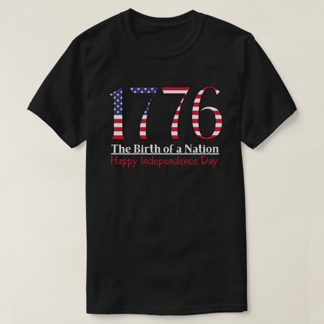 Independence day (Förenade Stater) 1776 T Shirt (Design framsida)