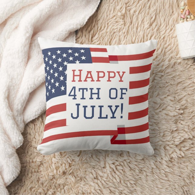 Independence day-gåva från Lycklig 4 juli Kudde (Filt)