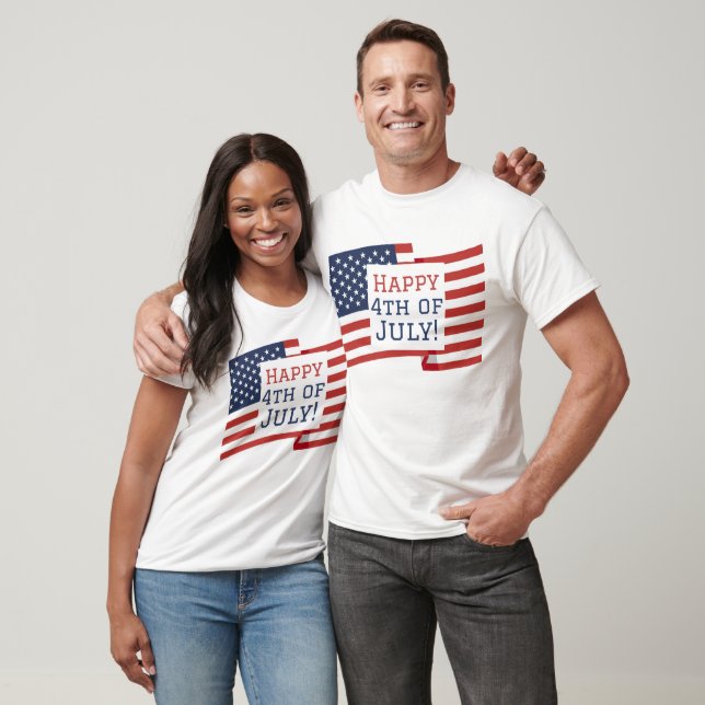 Independence day-gåva från Lycklig 4 juli T Shirt (Unisex)