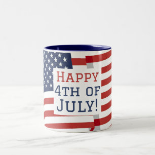 Independence day-gåva från Lycklig 4 juli Två-Tonad Mugg