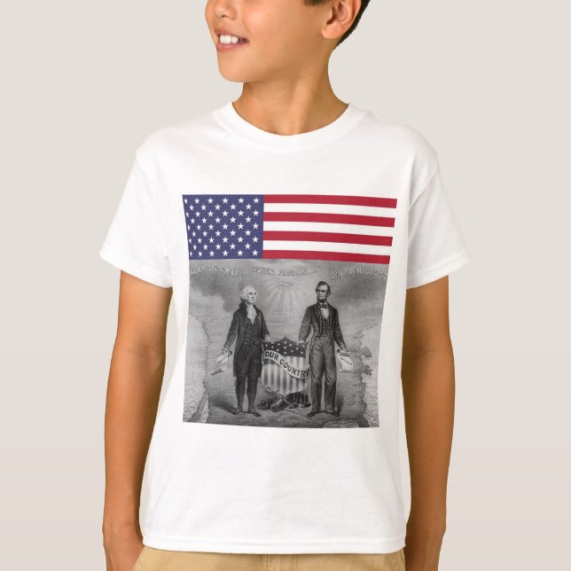 Independence day George Washington Abraham Lincoln Tröja (Framsida)