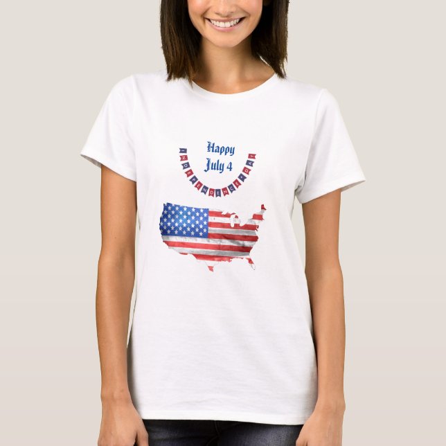 Independence day juli 4 Amerikanska Flagga USA Lan Tröja (Framsida)