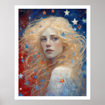 Independence day juli 4:e kvinnojouren Art Deco