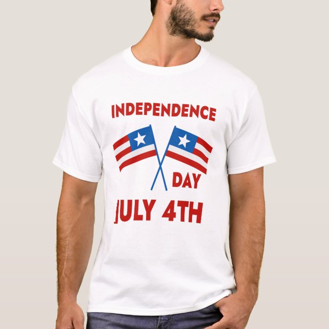 INDEPENDENCE DAY JULI 4:E T SHIRT (Framsida)